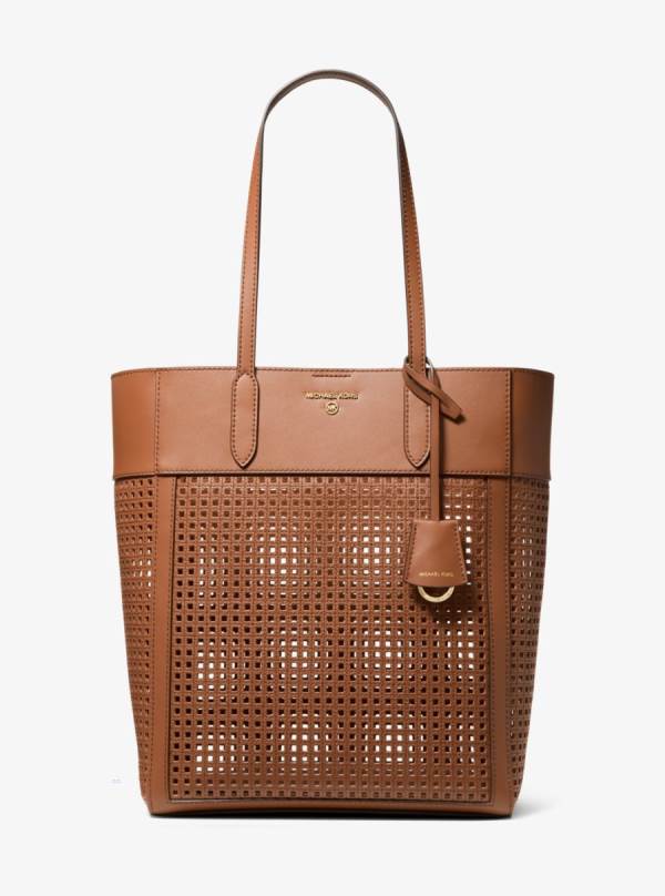 Damske Prenosná Taška Michael Kors Sinclair Large Perforated Leather Hnede - Kabelky Michael Kors Sleva | HEKMN-8541